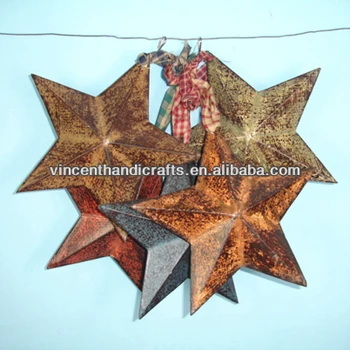 Vintage Antique Hanging Paper Barn Stars For Christmas Decor Buy