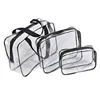 Manufacturers Direct Sale Multi-function Storage Clear Translucent PVC Plastic Zippered Tote Cosmetic Toiletry Bag
