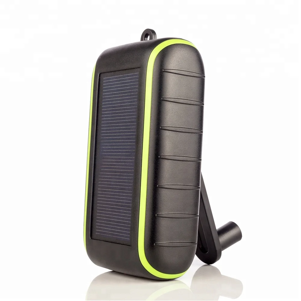 

Portable Solar Powered Waterproof Hand Crank Generator Dynamo Charger Power Bank with LED Flashlight
