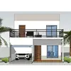 New design cheap 2 bedroom house plan/ cheap prefabricated house with solid 119mm thick wall and roof panel