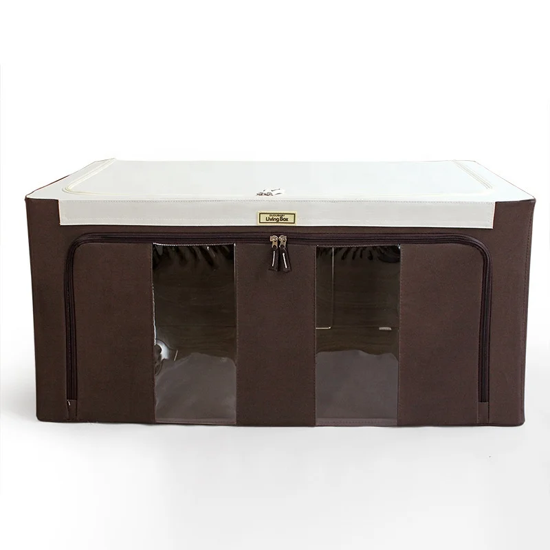 

Extra large moisture-proof Oxford cloth fabric steel frame storage box 130L storage consolidation box quilt box