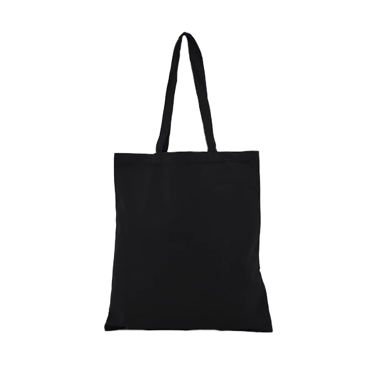 

black casual cotton canvas bag tote carry bag