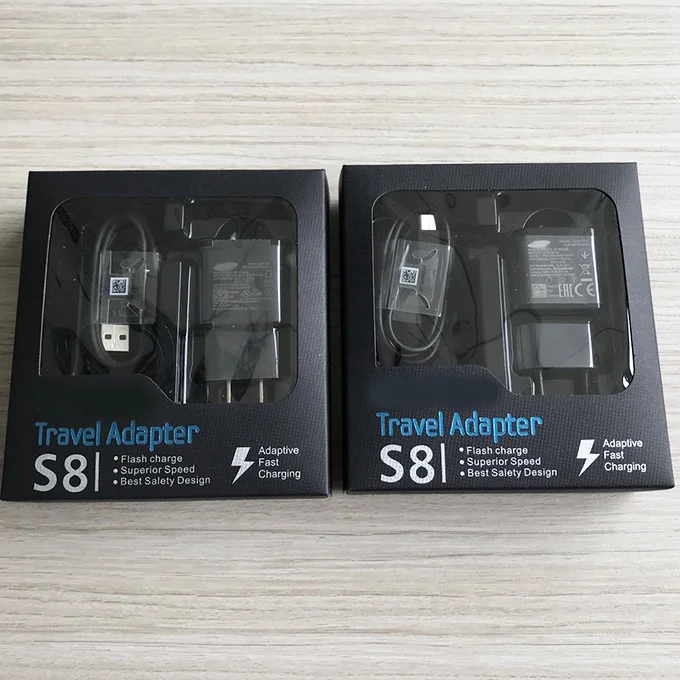 
Original 5V/2A UK US EU Charging Plug + 1.2M Type C Cable Adaptive Fast Charger For Galaxy S8 S9 Note7 Note8 