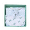 2019 new design muslin cotton mink newborn baby swaddle blanket wrap gift sets