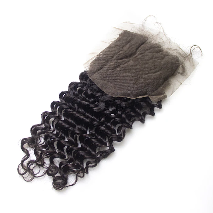 

Wholesale cheap brazilian human hair 4x4 full swiss lace closure, Natural color