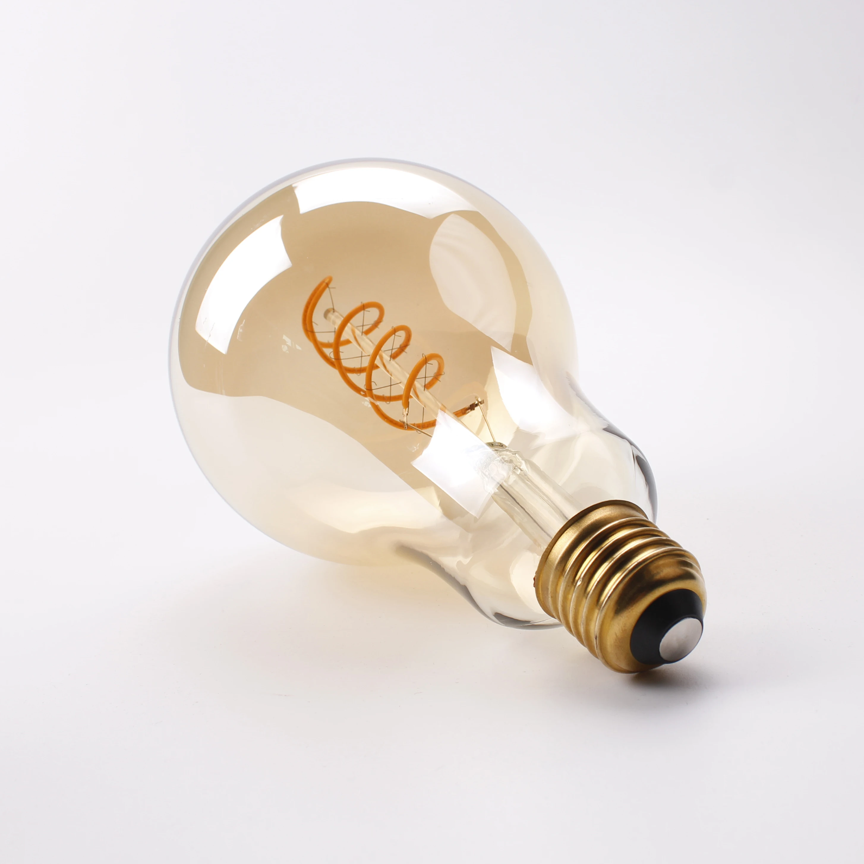 高品质螺旋弯曲柔性灯泡 e27 220 v 可调光 a100 4 w led 灯丝灯泡