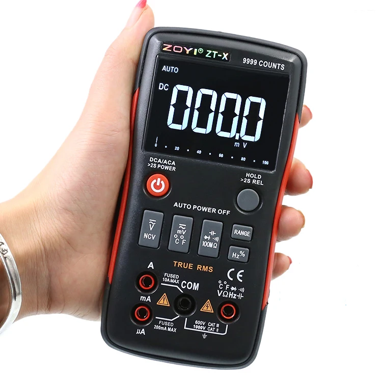 Portable 9999 True - Rms Multimeters Lcd Display Digital Auto Ranging ...