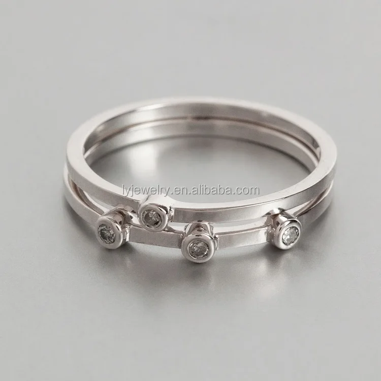 Unique 925 Silver Ring With Black Stone Gold Ring Design For Couples LYR0221