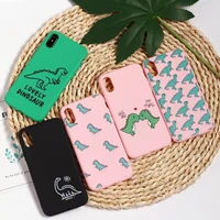 

Cute Cartoon Dinosaur Patterned TPU Silicone Frosted Matte Case For 11 Pro 8 8Plus X XR 7 7Plus XS Max 6 6S 5 SE