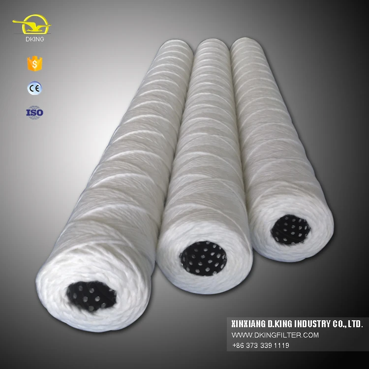 20'' Stainless Steel Core Support Absorbent Cotton String Wound Filter