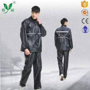 Image of Customize different materials black blue pink Motorcycle raincoat rain suit 230D oxford