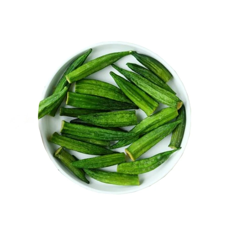 
China Factory sale 100% Natural Vegetables green dried okra 