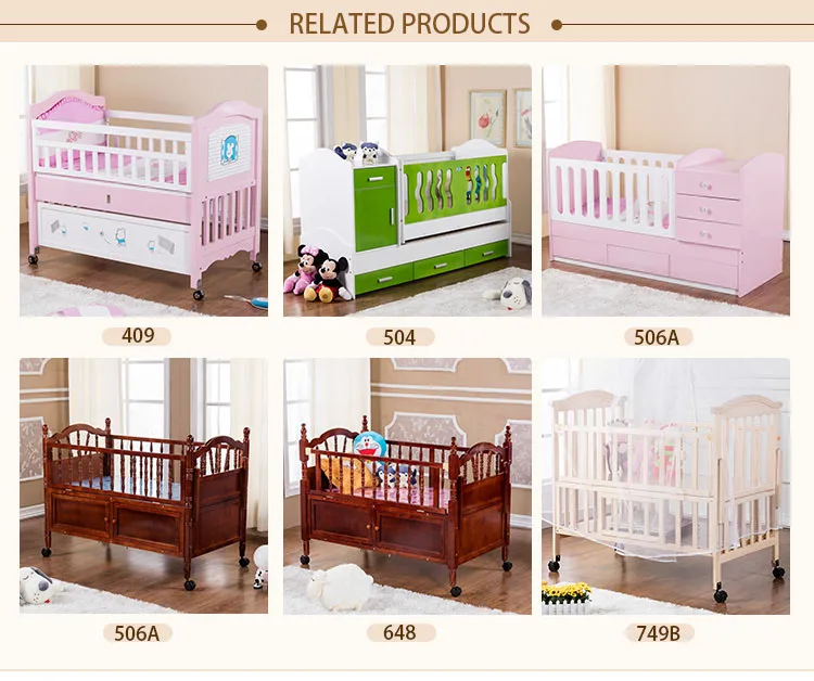 baby cot and drawers