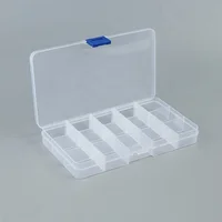 

Factory price 15 grid small hard plastic assortment box