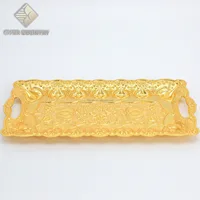 

Tulip Design gold plated 12.5 inch rectangle serving tray