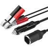 12V 24V Extension Cord with Cigarette Lighter Plug and Battery Clip-on Car Cigarette Lighter Socket Adapter