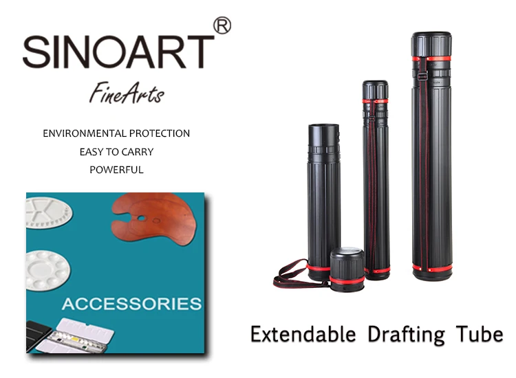 Multi Color Artist Extendable Art Drafting Plastic Drawing Storage Tube