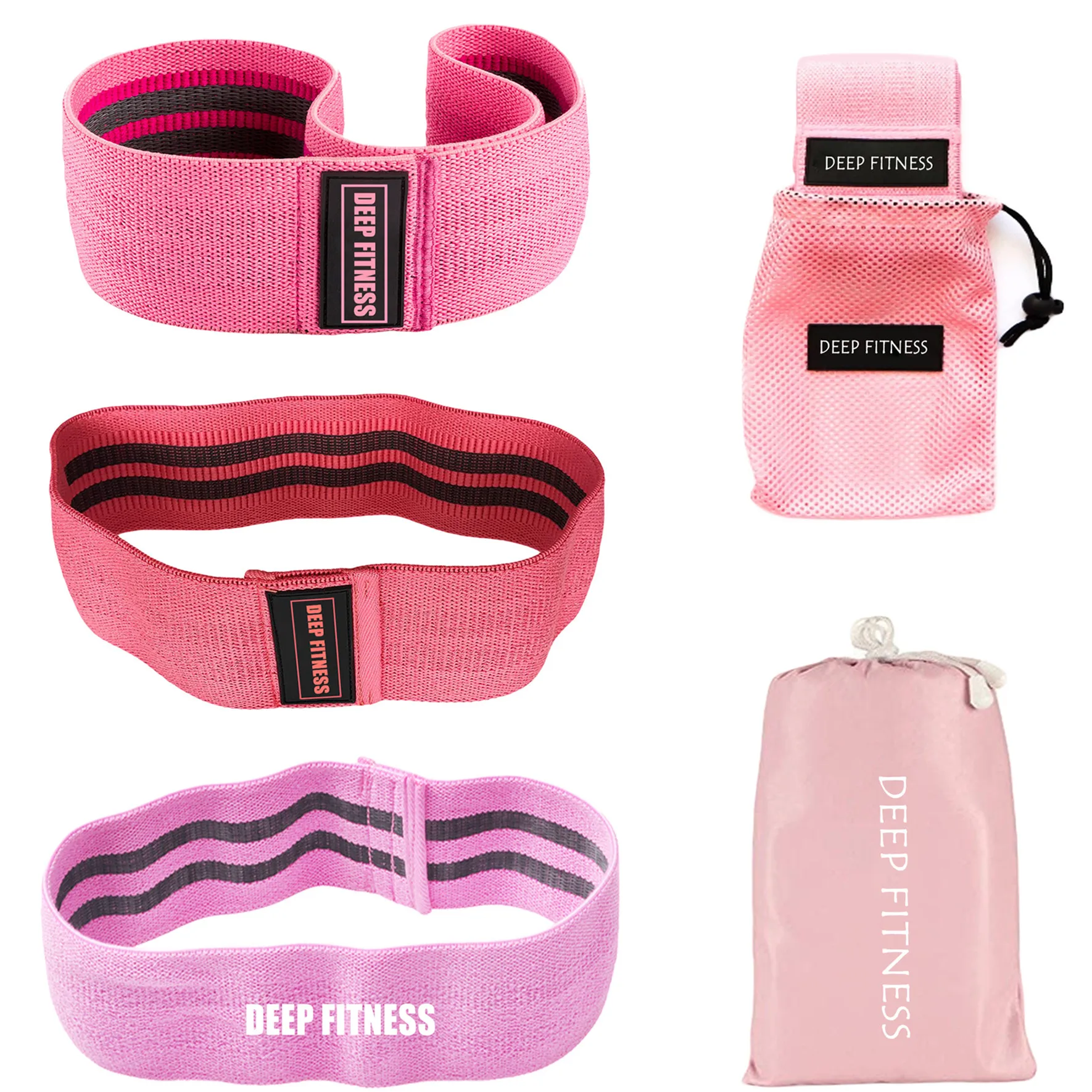 
Factory direct supplier customized label exercise bands / fabric hip circle band /fitness resistance elastic booty band  (60807550267)