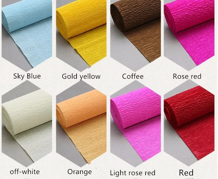 Hot Double Sides Gift Wrapping Crepe Paper In Roll Wholesales Handmade