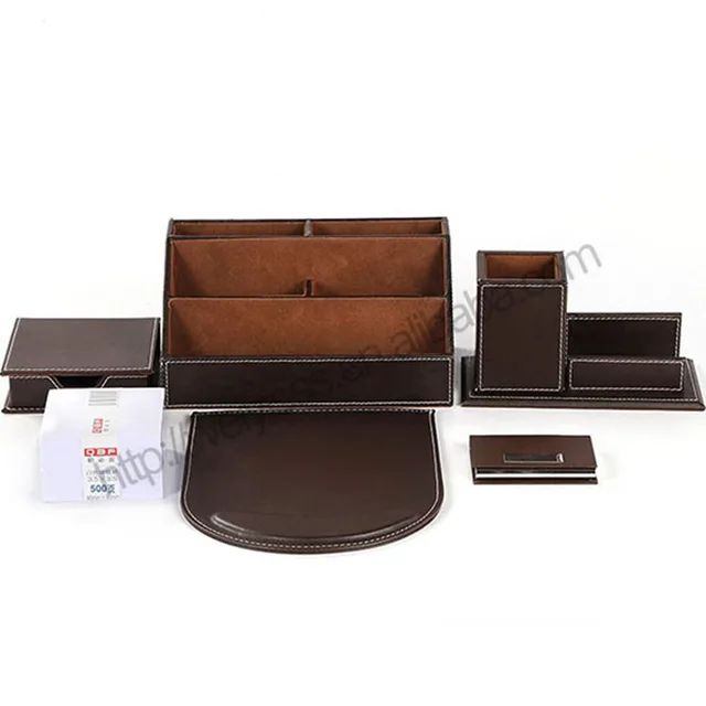 Decorative Leather Office Desk Accessory Sets Buy Desk Set