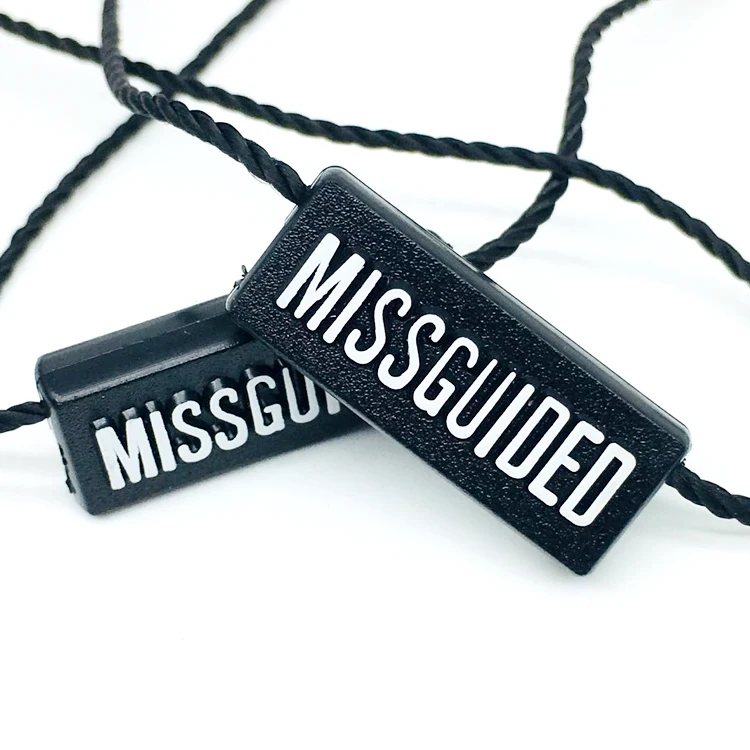 

Custom Clothing Hang Tag Cotton Plastic Logo Seal String Tag For Garment, Customized color