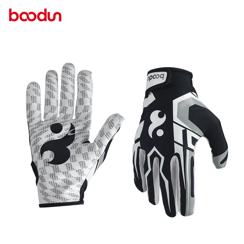 

Boodun Fashion Best selling Full - finger professional baseball gloves sports, Red,white