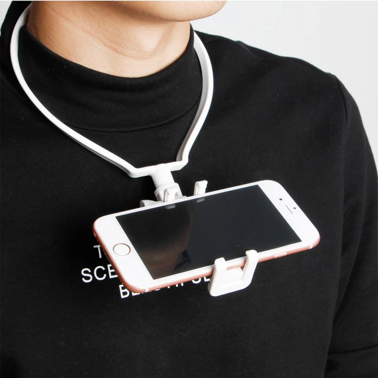 Handsfree Wearable Hang On Neck Holder Stand Kit For Mobile Phone