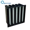 High Efficiency V-bank Shape HVAC System Hepa Air Filter