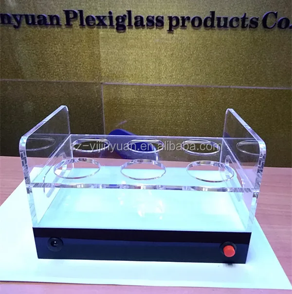 Round Shot Glass Holder Tray Rotating Acrylic Shot Wine Glasses Tray