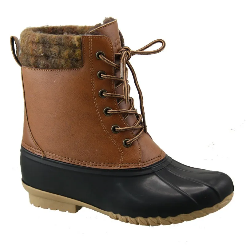 Leather Canadian Bean Boots Tpu Shell Warm Lining Ankle Boots Fashion