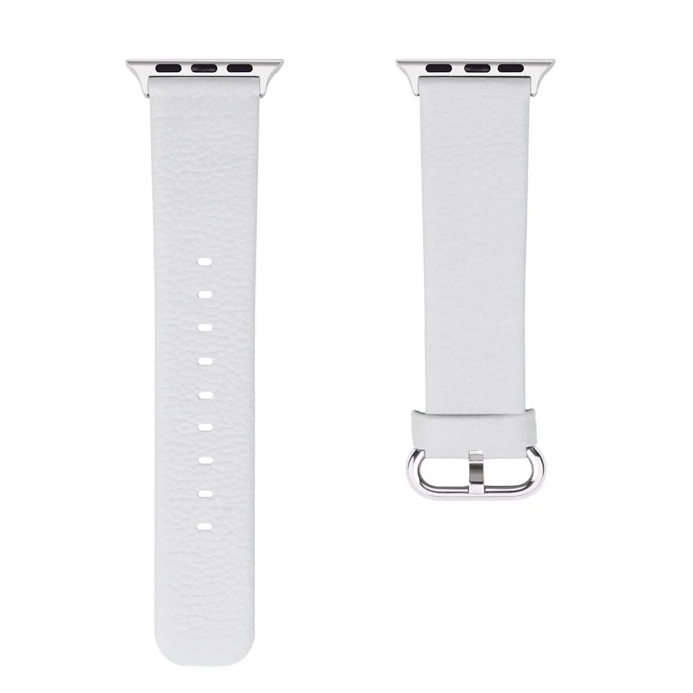 

Hot Selling Genuine Leather Watch band for Apple watch 38mm/40mm 42mm/44mm, White