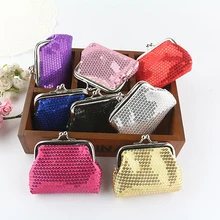 Women’s Sequins Coin Purse Bling-Bling Clutch Glittery Handy Buckle Mini Wallet 6B17