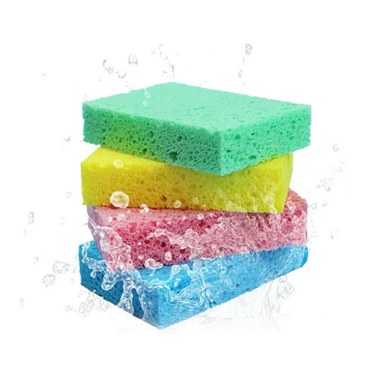 

Natural customized softwood wood pulp /cellulose sponge kitchen cleaning products