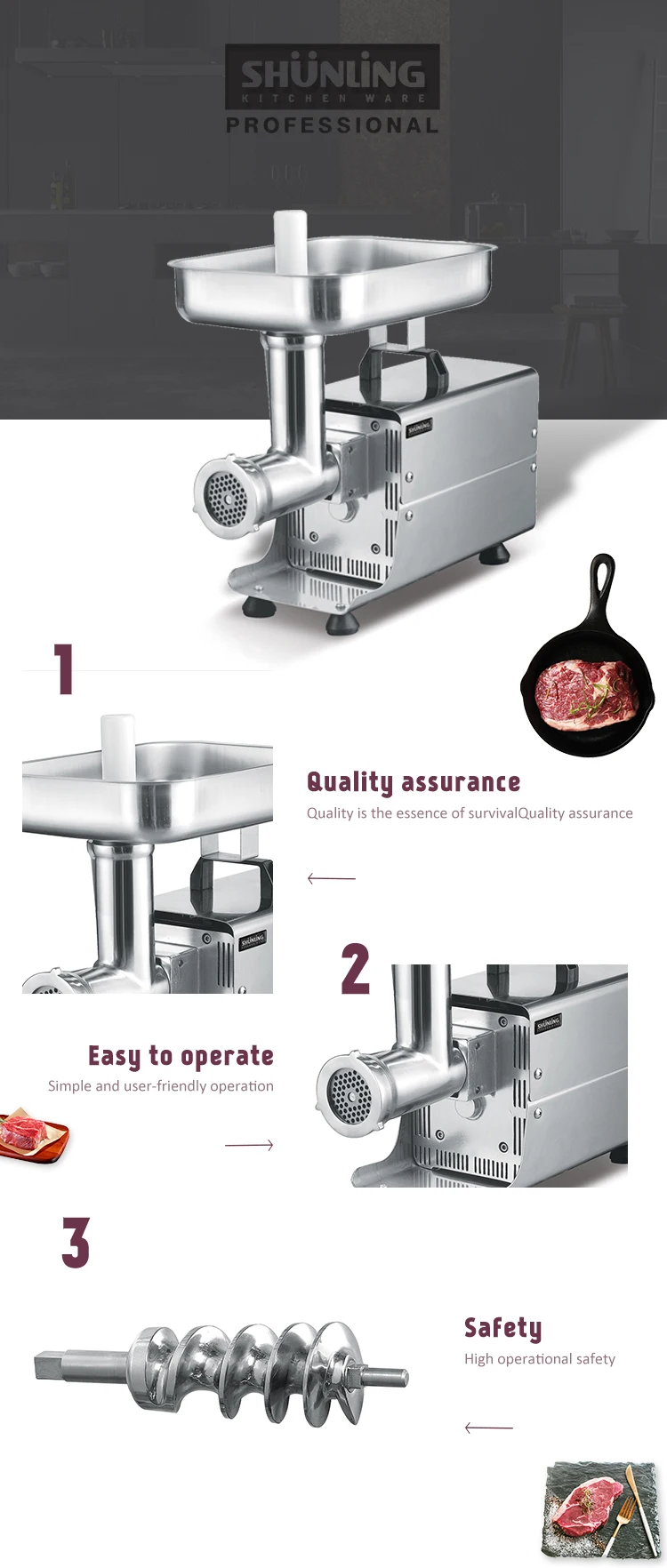 Wholesale Enterprise Electric Meat Grinder Commercial Buy Enterprise