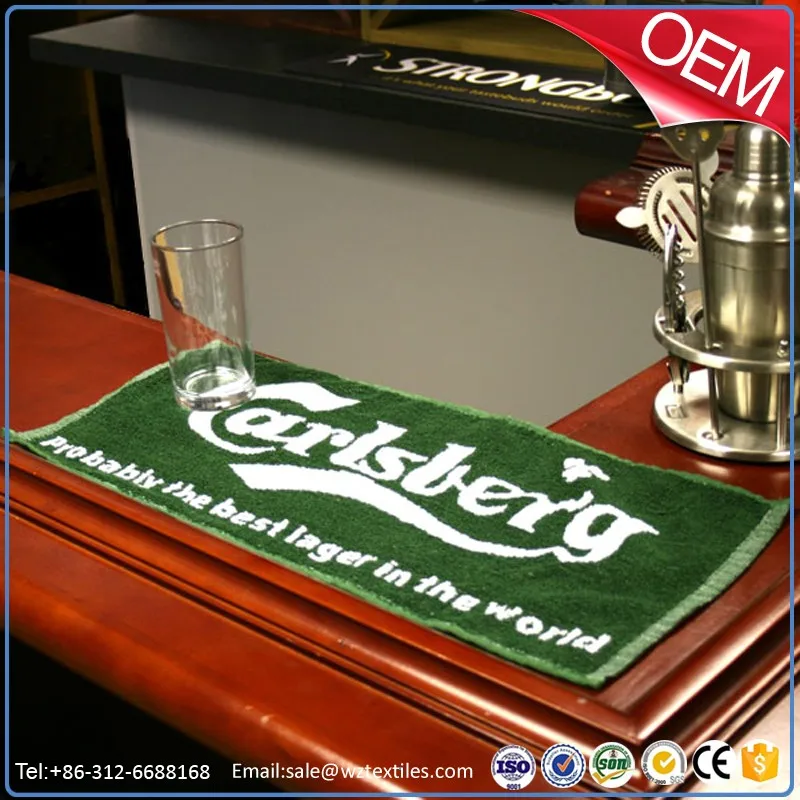 Custom 100 Cotton Promotional Embossed Logo Bar Towels For Sale Buy