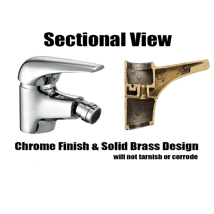 
Modern design bathroom italian style single lever zinc soft spray bidet faucet 