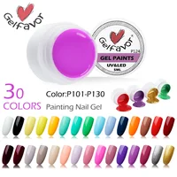 

Gelfavor 30 colors 5ml paint gel nail polish semi permanent uv painting gel polish for nail art salon