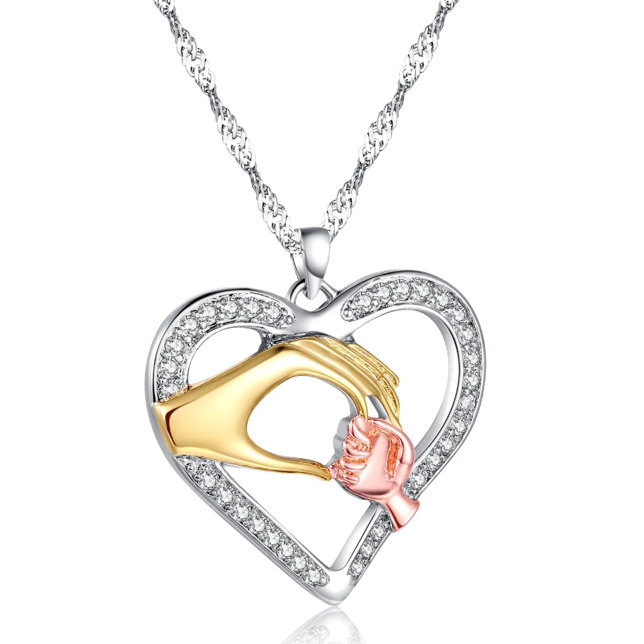 

Two Hands Love Mom Heart Necklaces Mother's Day gift, a gift for mom Free shipping