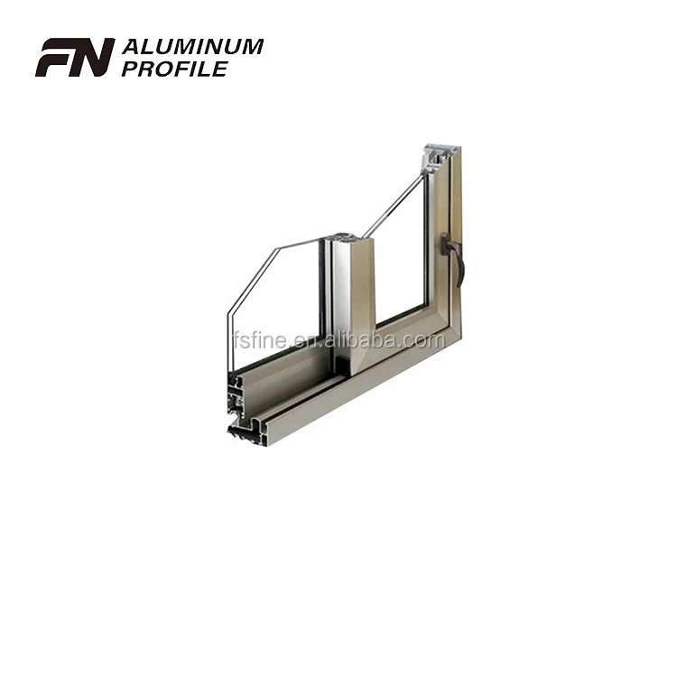 aluminum sliding glass window door frame track channel profile