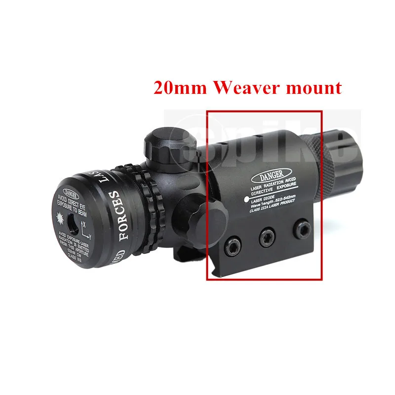 Spike Red Dot Laser Sight Outside Adjust Rifle Gun Scope 2 Switch Rail