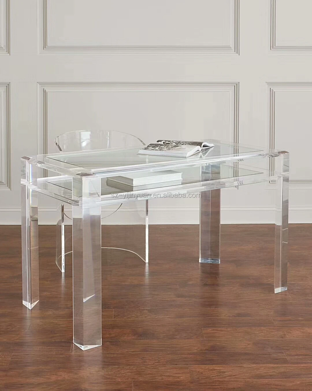 Plexiglass Side Table Transparent Acrylic Large Dining Table Coffee