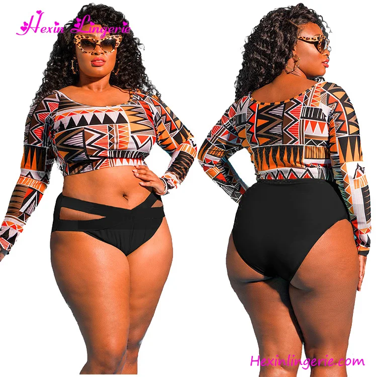 

Plus size high waist long sleeces thailand bikini women swimsuit swimwear, As show of women swimsuit swimwear