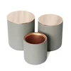 wholesale unique electroplated rose gold candle jars with lid