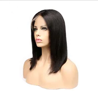 

High Quality Popular Women Straight Wig Human Hair Synthetic Lace Front Wig