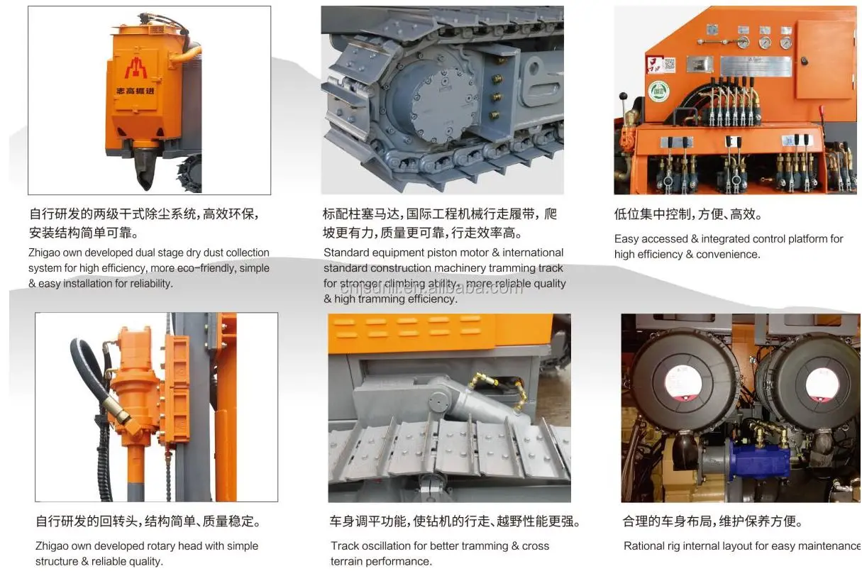 JSDRILL 421T Rotary Surface DTH Drill Rig 80-110mm For Quarry Mining