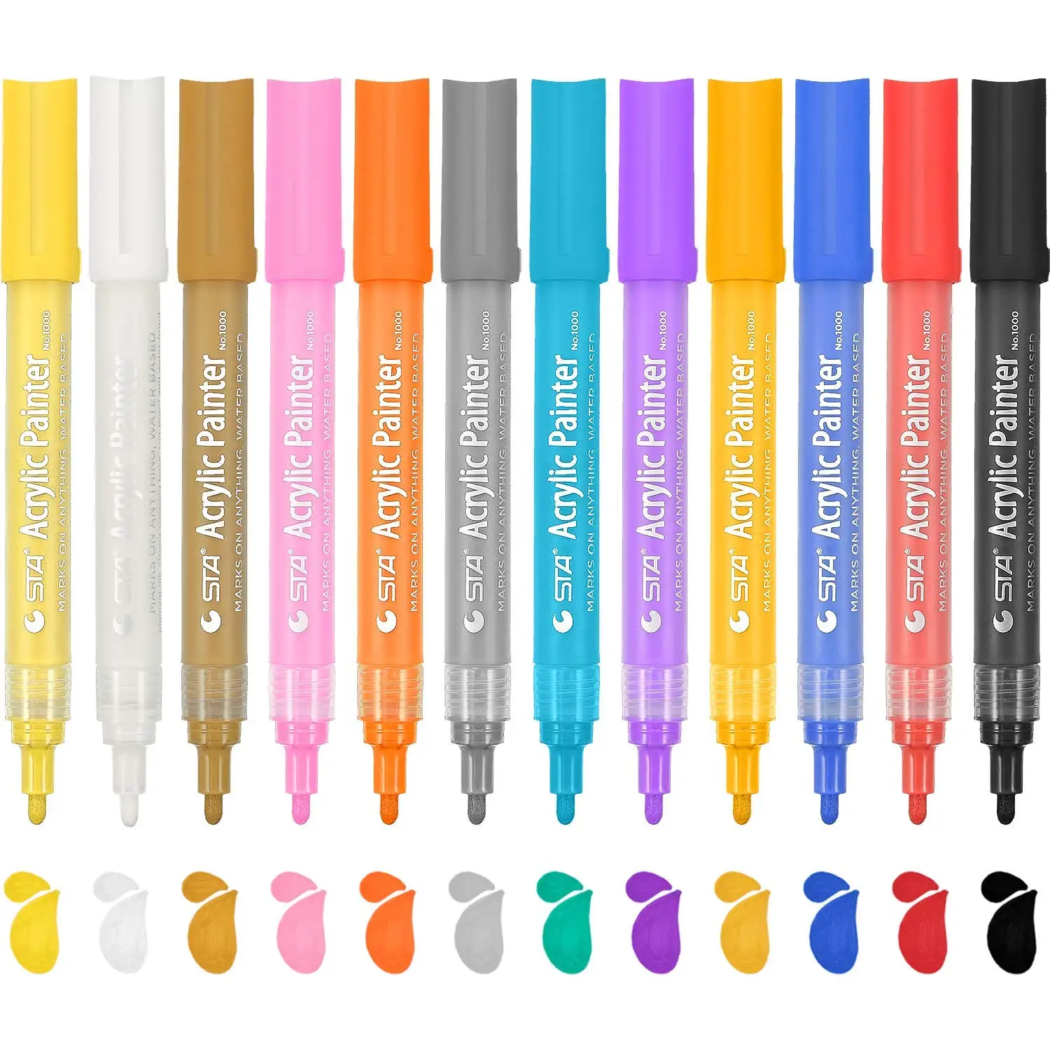 Bview Art Wholesale Waterproof Acrylic Paint Marker Pen With Nib Buy