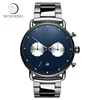 Luxury Man Big Dial Water Resistant Stainless Steel Wrist Watch with Personalized Logo