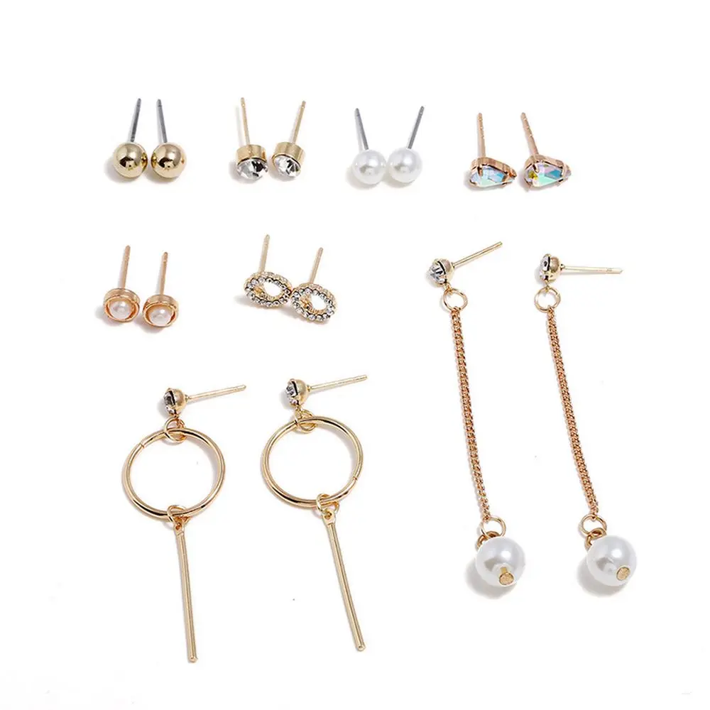 

8 Pairs Pack Earrings Set For Women 2019 Fashion Jewelry Wholesale