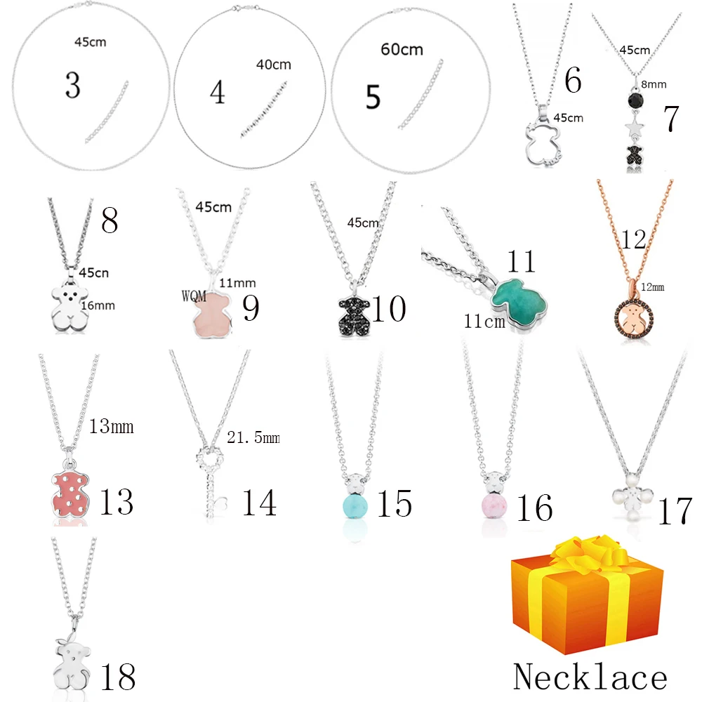 

2019 100%925 Sterling Silver Bear Stud Earrings Fashion Necklace Jewelry Manufacturer Wholesale Free Shipping, N/a