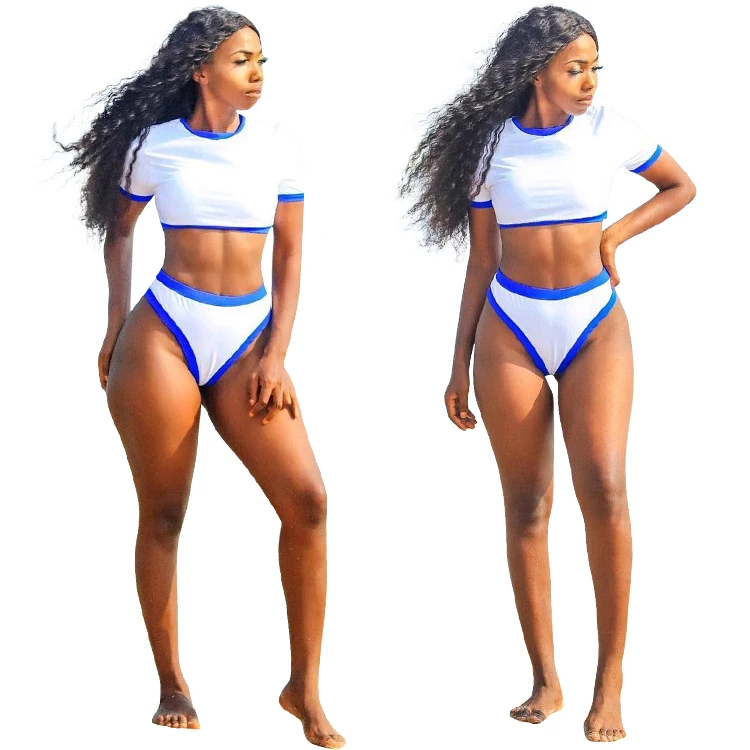 

MT6126 Blank Wholesale Blank Thong Sport Bikini Swimwear